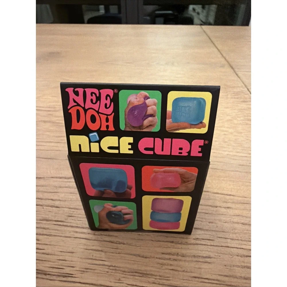 Nee Doh Nice Cube Blue Super Solid Squishy Stress Relief Toys Purple